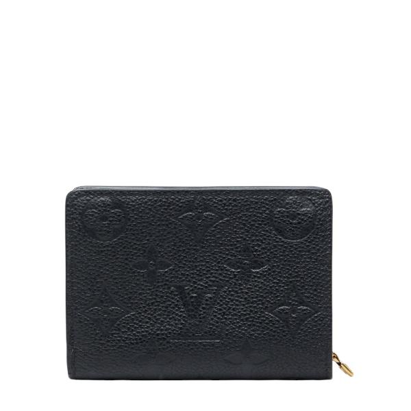 LOUIS VUITTON ルイヴィトン ウォレット 財布 二つ折り スナップボタン ファスナー モノグラム エンボス加工 ポルトフォイユ クレア M80151 レザー 牛革 ブラック 黒 フランス製 ブランド 【レディース】【中古】 LOUIS VUITTON - LOUIS VUITTON ルイヴィトン ウォレット 財布 二