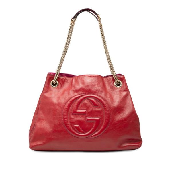 GUCCI(グッチ) セカンドバッグ シマライン 429004 レッド レザー GUCCI（グッチ） ソーホー チェーン ショルダーバッグ 308982 レッド