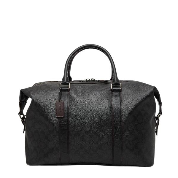 【極美品】COACH コーチ ビジネスバッグ シグネチャー PVC レザー 黒 極美品 COACH コーチ シグネチャー ショルダーバッグ クロスボディ 黒