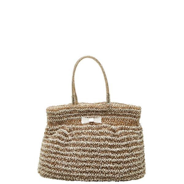 極美品 アンテプリマ クリスタッロ フィオッコ ゴールド がま口 ポーチ付 極美品 アンテプリマ クリスタッロ フィオッコ ゴールド がま口 ポーチ