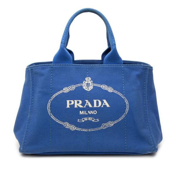 PRADA（プラダ） カナパM トートバッグ ブルー キャンバス レディース 