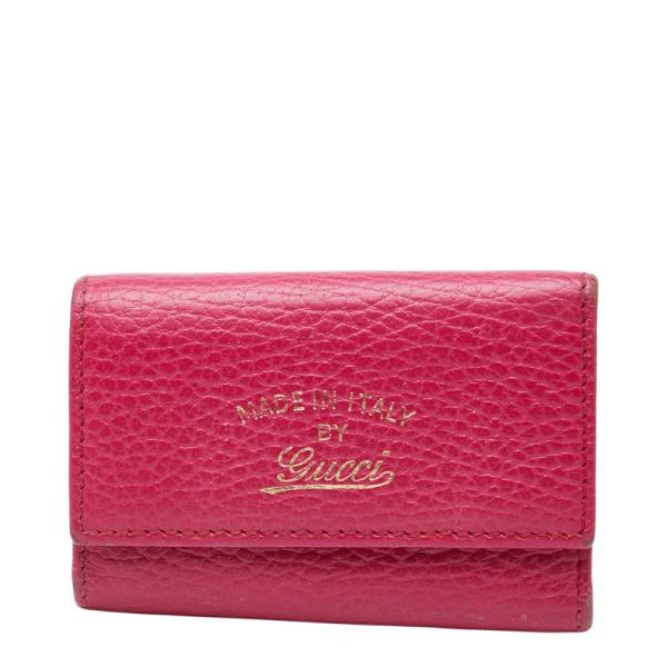 【美品】GUCCI キーケース ピンク グッチ 柄 GG ブラウン/ピンク 6連 GUCCI（グッチ） キーケース 6連 354499 ピンク レザー レディース