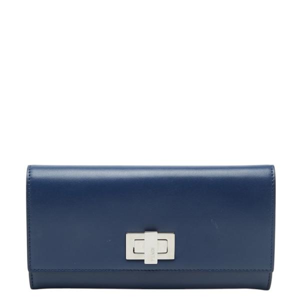 FENDI（フェンディ） ピーカブー 長財布 8M0377 ブルー レザー