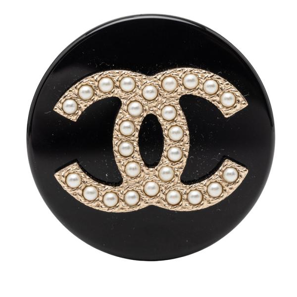 CHANEL（シャネル） ココマーク フェイクパール ブローチ ゴールド