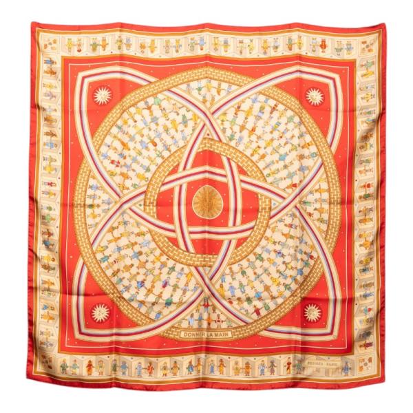 HERMES（エルメス） カレ90 DONNER LA MAIN 手を差しのべる スカーフ