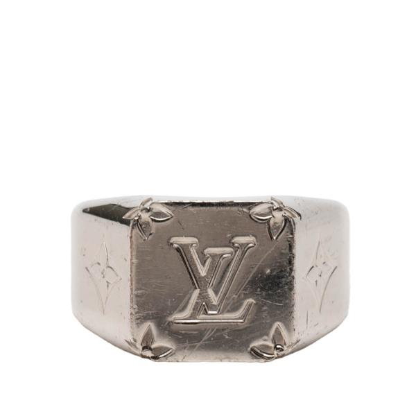 【未使用級】ルイヴィトン シグネットリング モノグラム シルバー M62488 LOUIS VUITTON（ルイ・ヴィトン） ルイ ヴィトン モノグラム