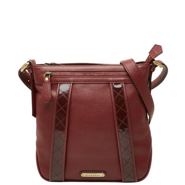 BURBERRY（バーバリー） 斜め掛け ショルダーバッグ レッド レザー