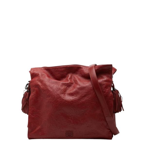 専用　LOEWE アナグラム　ポケットショルダーバッグ　フラワートロピカル LOEWE（ロエベ） アナグラム フラワー 花 型押し フラメンコ 斜め掛け