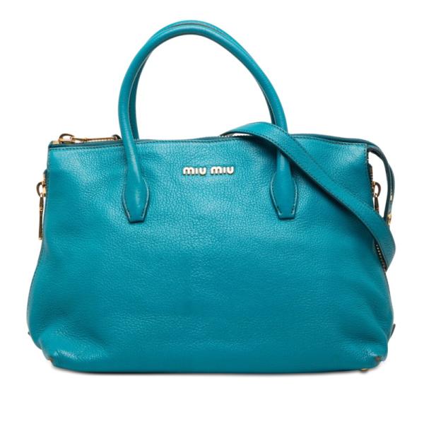 miu miu（ミュウミュウ） ハンドバッグ ショルダーバッグ 2WAY ブルー 