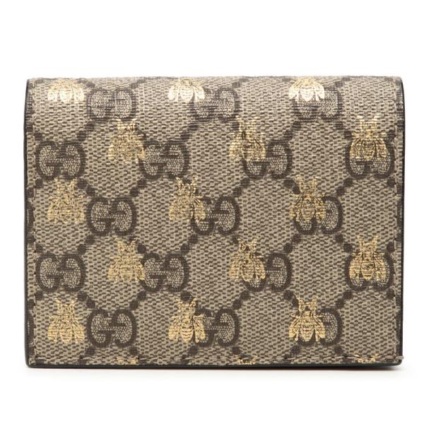 GUCCI（グッチ） GGスプリーム ビー 蜂 二つ折り財布 コンパクト