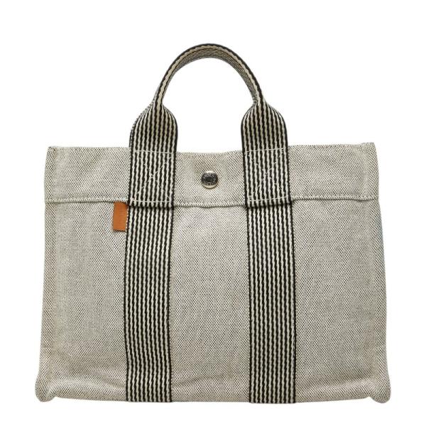 美品 HERMES エルメス フールトゥPM ハンドバッグ　キャンバス　ベージュ HERMES（エルメス） ニューフールトゥ トートPM ハンドバッグ ホワイト