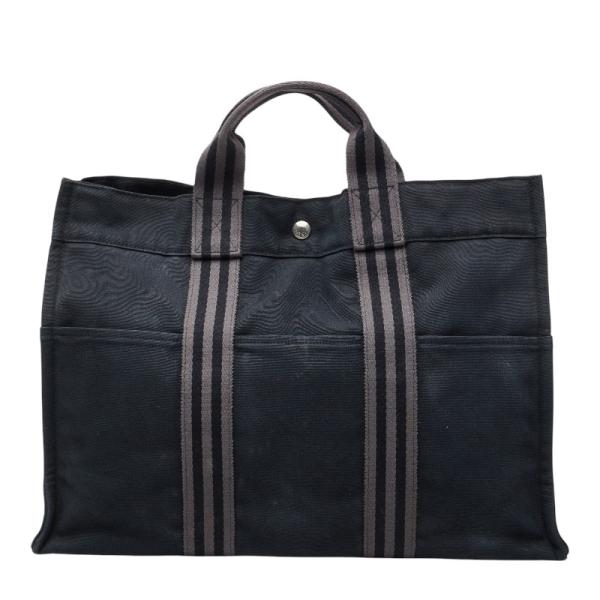 千春さんサイン入りエルメス フールトゥ M M HERMES（エルメス） フールトゥMM ハンドバッグ ブラック グレー