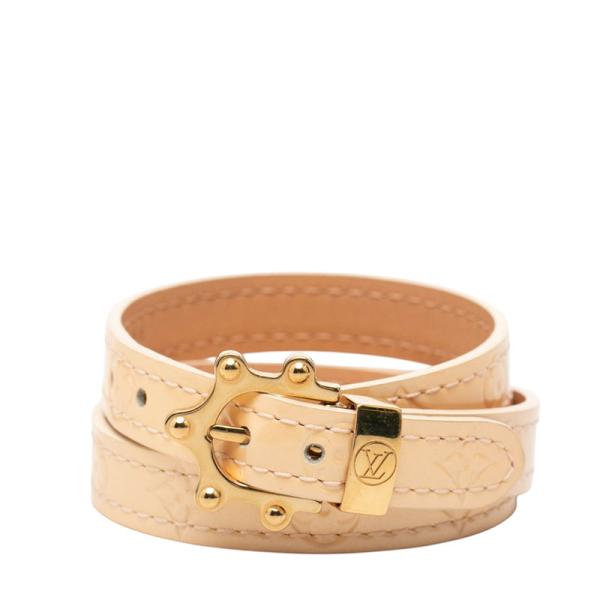LOUIS VUITTON ヴェルニ ベルト ブレスレット ベージュ LOUIS VUITTON（ルイ・ヴィトン） ルイ ヴィトン ヴェルニ モノグラム