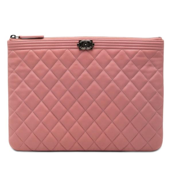 CHANEL（シャネル） ココマーク ボーイシャネル クラッチバッグ ピンク