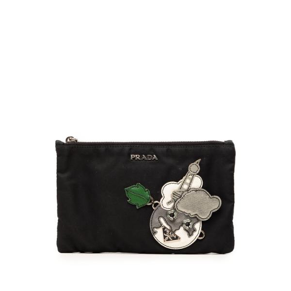PRADA（プラダ） 三角ロゴプレート パッチワーク ポーチ 小物入れ