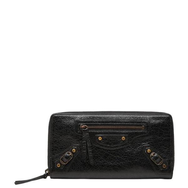 バレンシアガ 長財布 コンチネンタル エブリデイ レザー ブラック BALENCIAGA（バレンシアガ） クラシック コンチネンタル ラウンド