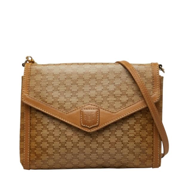 CELINE（セリーヌ） マカダム ショルダーバッグ 斜め掛け ベージュ系