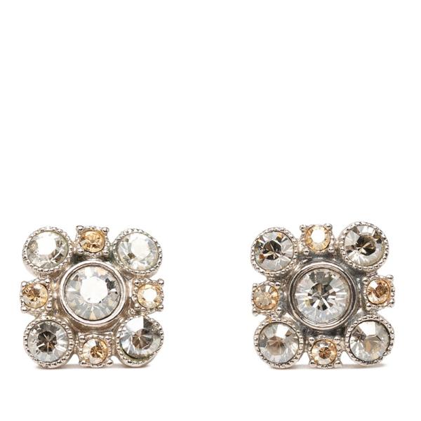 CHANEL シャネル　ピアス　ビジューピアス　中古品 CHANEL（シャネル） ビジューピアス シルバー メタル ラインストーン