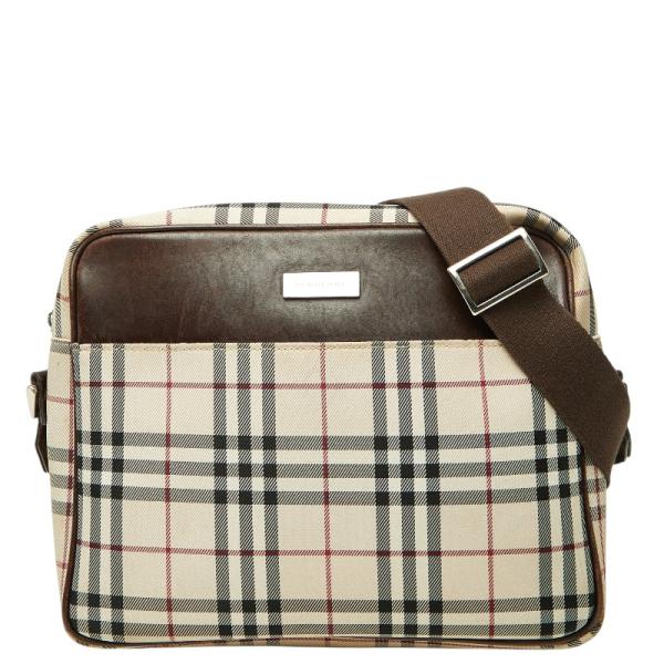 【BURBERRY】ノバチェック★メッセンジャーバッグ ★通勤★カジュアル BURBERRY（バーバリー） ノバチェック 斜め掛け ショルダーバッグ