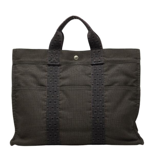 HERMES（エルメス） エールラインMM トートバッグ グレー キャンバス 