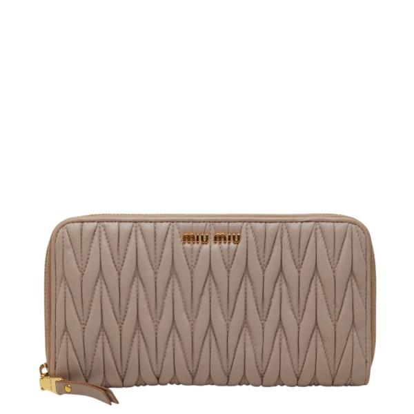 miu miu（ミュウミュウ） マテラッセ ラウンドファスナー 長財布