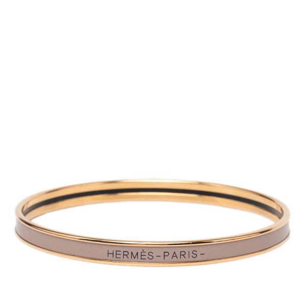 HERMES（エルメス） ユニ XS エナメルブレスレット バングル ベージュ
