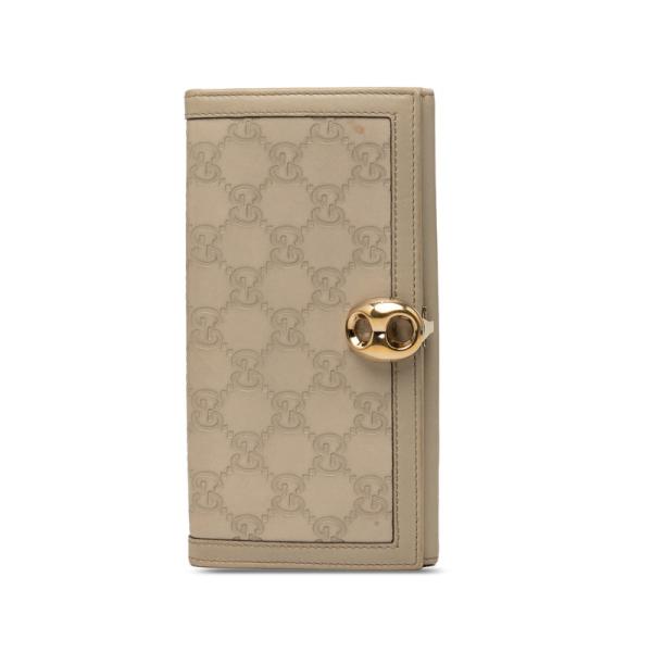 GUCCI（グッチ） グッチシマ 長財布 159641 グレー系 レザー