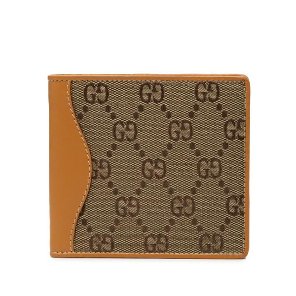 GUCCI（グッチ） GGキャンバス 二つ折り財布 ベージュ ブラウン