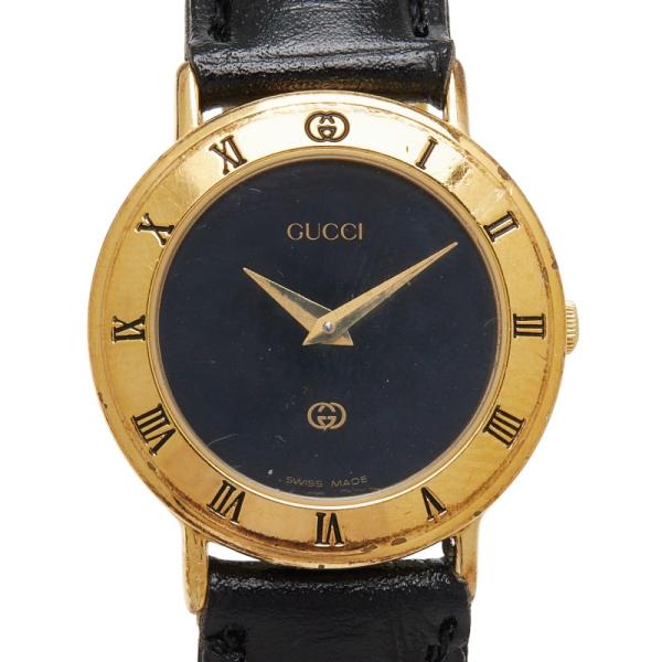 GUCCI（グッチ） 腕時計 3000L クオーツ ブラック文字盤 ステンレス