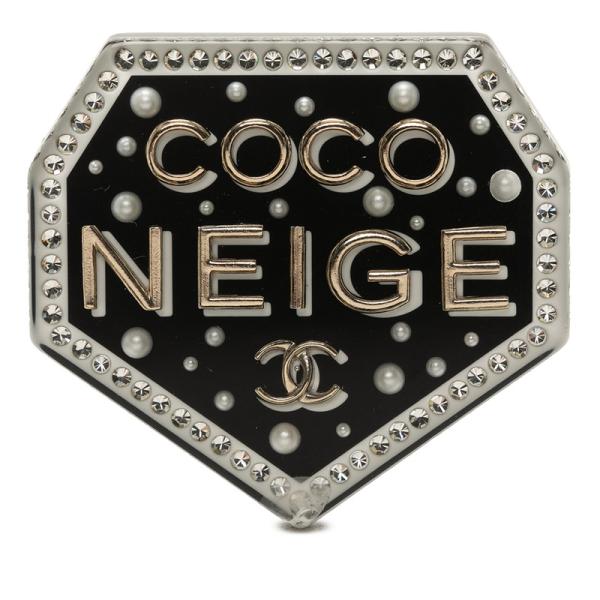 シャネルCHANELブローチ　カラーストーン　刻印cocoマーク CHANEL（シャネル） ココマーク COCO NEIGE エンブレム ブローチ D18B