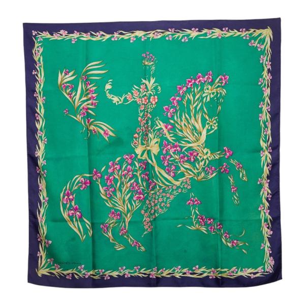 HERMES（エルメス） カレ90 H.d'Origny 花咲く馬 スカーフ 大判