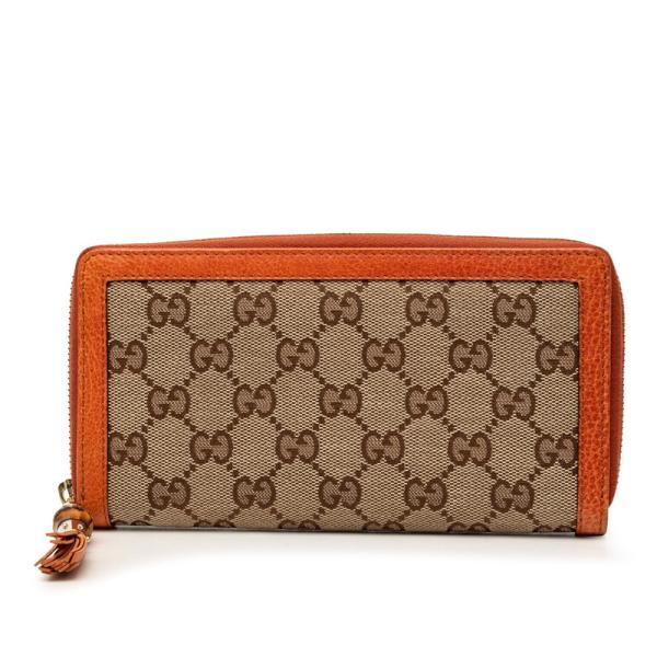GUCCI（グッチ） GGキャンバス バンブー ラウンドファスナー 長財布