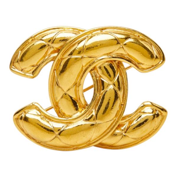 T*T様 CHANEL ココマーク マトラッセ ヴィンテージ ブローチ ゴールド CHANEL（シャネル） マトラッセ ココマーク ブローチ ヴィンテージ