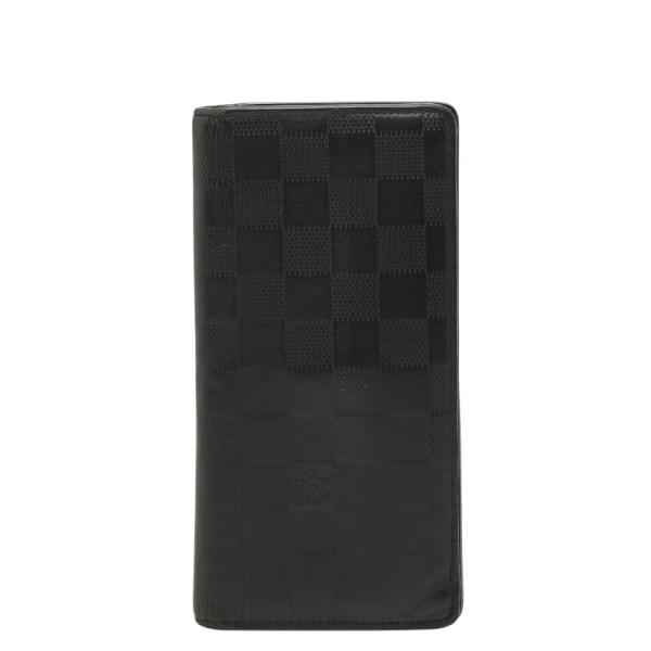 LOUIS VUITTON（ルイヴィトン）ポルトフォイユ・ブラザ ダミエ・アンフィニ 長財布 ブラック レザー メンズ N63010【中古】 LOUIS VUITTON（ルイ・ヴィトン） ルイ ヴィトン ダミエ アンフィニ