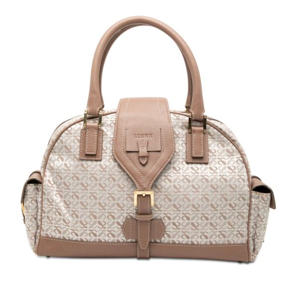 LOEWE（ロエベ） リピートアナグラム ハンドバッグ ピンクベージュ