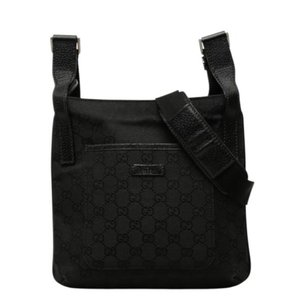 GUCCI GGキャンバス ショルダーバッグ 黒 GUCCI（グッチ） GGキャンバス 斜め掛け ショルダーバッグ 122793