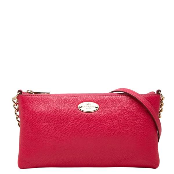 COACH（コーチ） 斜め掛け ショルダーバッグ F52709 ピンク レザー