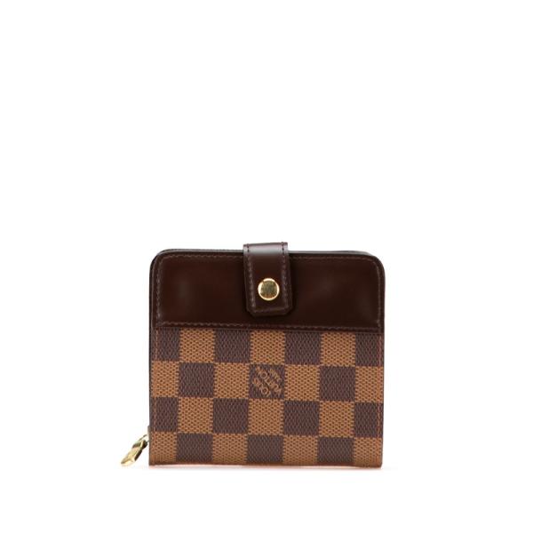 LOUIS VUITTON ルイ ヴィトン ダミエ コンパクト ジップ 二つ折り財布  