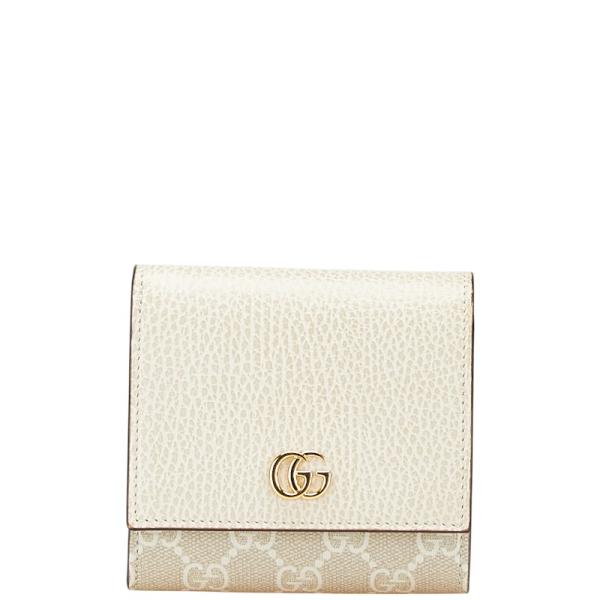 グッチ✨️二つ折り財布 GGマーモント GGスプリーム PVC レザー 箱あり GUCCI（グッチ） GGスプリーム GGマーモント 二つ折り財布 598587