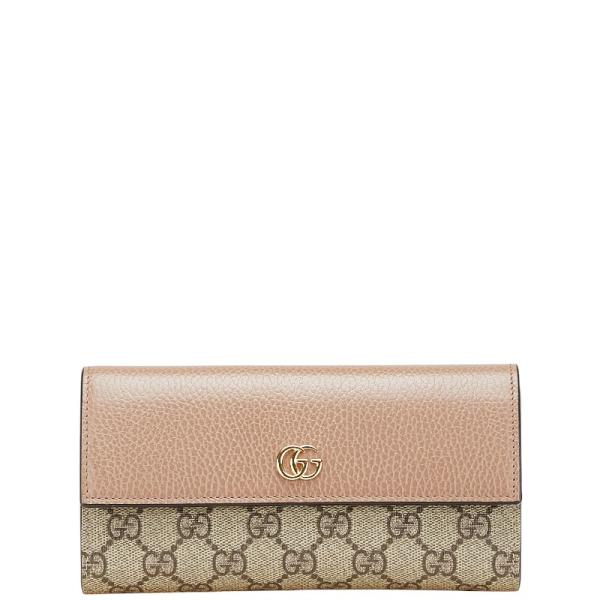 【極美品】GUCCI パール　コンチネンタルウォレット　長財布　GGマーモント GUCCI（グッチ） GGスプリーム GGマーモント 長財布 コンチネンタル