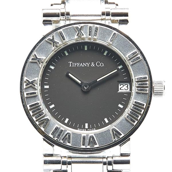 ティファニー アトラス ラウンド クォーツ デイト ブラック レディース 時計 ティファニー ｜TIFFANY & Co.｜アトラスラウンド｜クォーツ