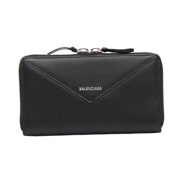美品 バレンシアガ ペーパーコンチネンタル ラウンドファスナー 長財布 381226 レザー メンズ BALENCIAGA 【214-16833】 ginzaparis2_214-16833