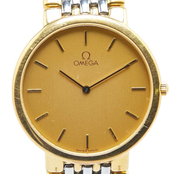 OMEGA オメガ デビル 腕時計 クオーツ ゴールド文字盤