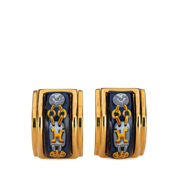 HERMES エルメス エマイユ 七宝焼 イヤリング ゴールド アクセサリー brand-pit_211007-h
