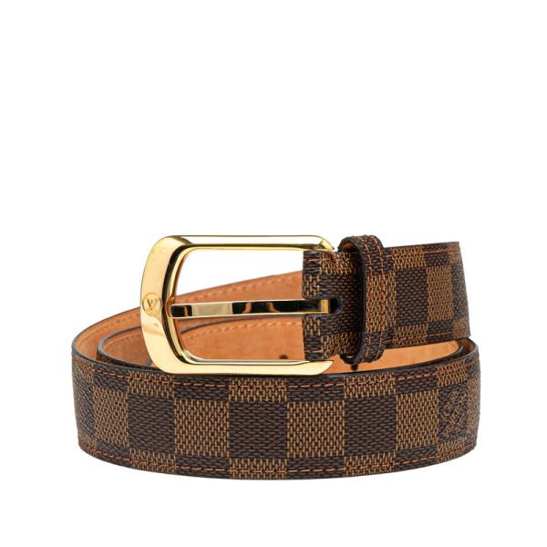 【美品】 ルイヴィトン ダミエ サンチュール エリプス ベルト M6995 茶 LOUIS VUITTON ルイ ヴィトン ダミエ サンチュール エリプス