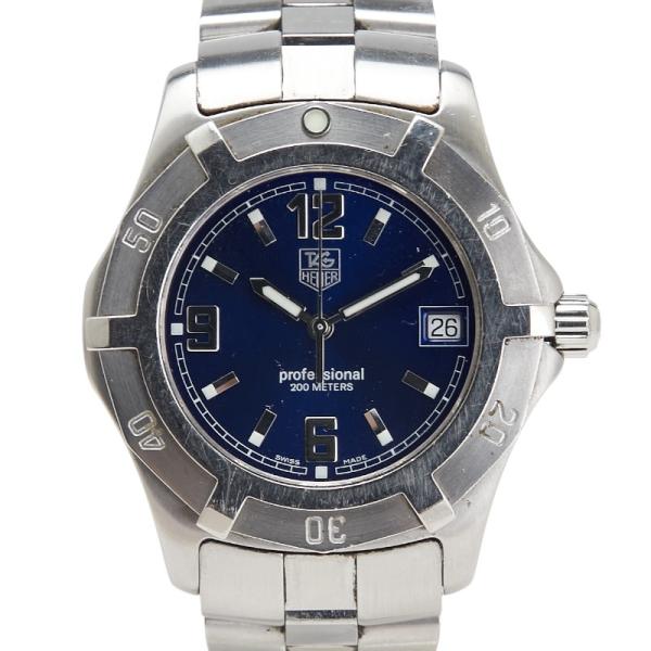 美品✨　タグホイヤー　WK1116 プロフェッショナル　ブルー文字盤　シルバー 美品✨ タグホイヤー WK1116 プロフェッショナル ブルー文字盤