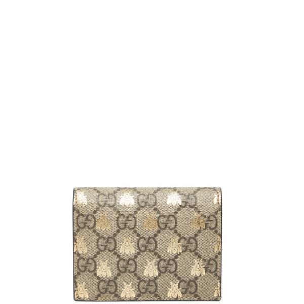 GUCCI（グッチ） ビープリント GGスプリーム 二つ折り財布 508757