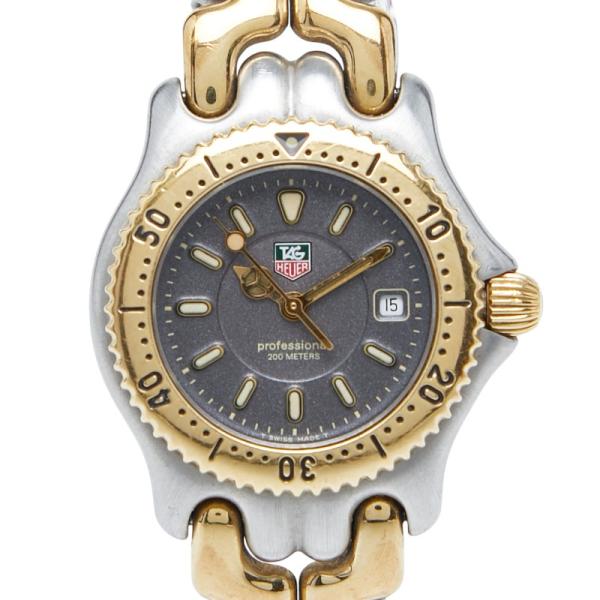 TAG Heuer シルバー ゴールド WG1320-0 タグホイヤー セル 腕時計 WG1320-0 クオーツ グレー文字盤 ステンレス