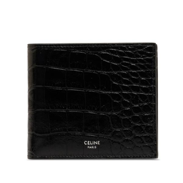 CELINE（セリーヌ） クロコ型押し バイフォールドウォレット 二つ折り