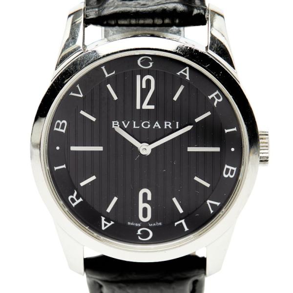 あ*様 BVLGARI　アナログ　クォーツ　ブラック　ST37S　ソロテンポ BVLGARI（ブルガリ） ベルト（社外品）ソロテンポ 腕時計 ST37S